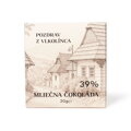 Čokoláda mliečna (20g) Vlkolínec (balenie 60ks)
