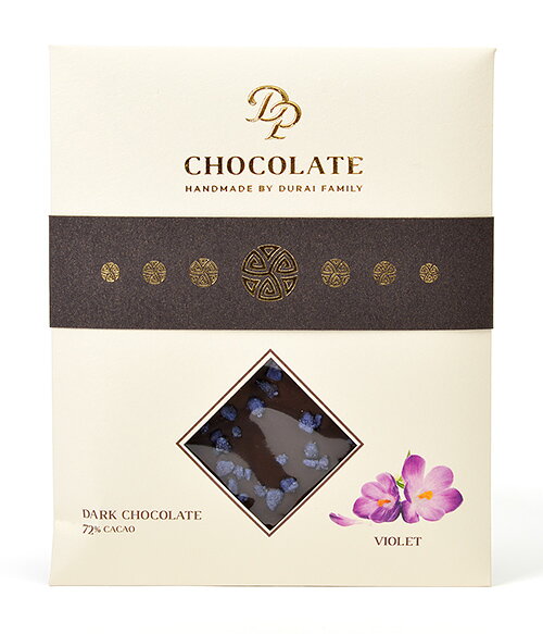 Tabulková čokoláda Basic hořká s krystalickou fialkou (70g)