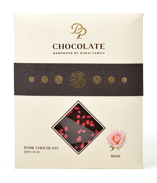 Tabulková čokoláda Basic hořká s krystalickou růží (70g)