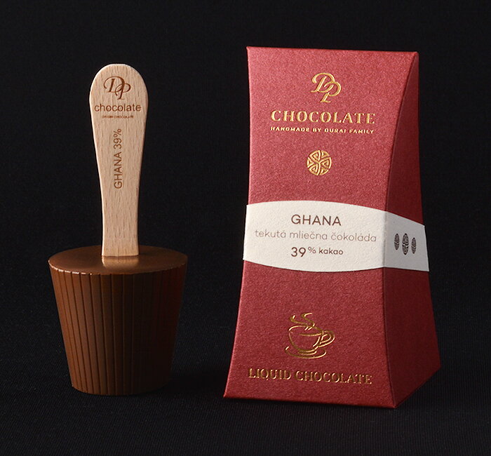 Tekutá čokoláda v krabičce Origin mléčná Ghana 39% (40g)