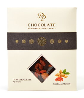 Tabuľková čokoláda Basic horká s goji a mandľami (70g)