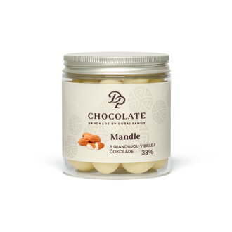 Mandle s giandujou v bielej čokoláde s tonkou (160g)
