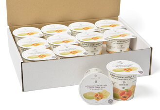 Ryžovo-kukuričná kaša s bielou čokoládou a marhuľami (12x40g)