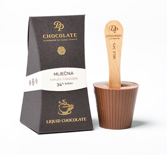 Tekutá čokoláda v krabičke Standard mliečna 34% (40g)
