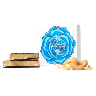 Gianduja Block Almond Orange s kvetinou (30g)