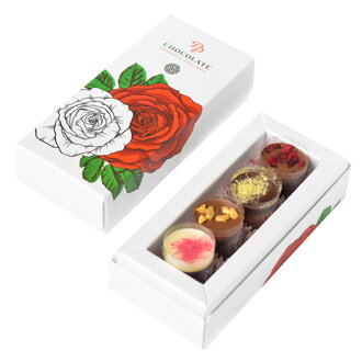 Bonboniéra ChocoTube s kvetinou (60g)