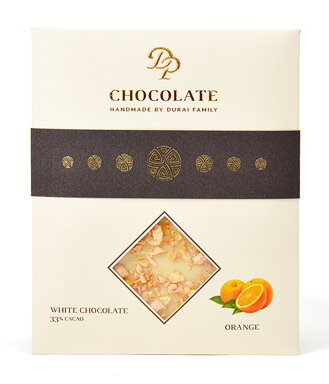 Tabuľková čokoláda Basic biela s pomarančom (70g)