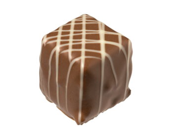 Čokoládový brownies s banánovou ganache v mliečnej čokoláde