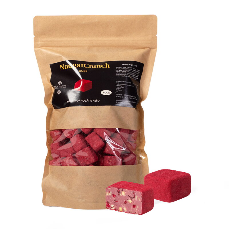 Nougat Crunch Cube - Malinový s kešu orechmi (800g)