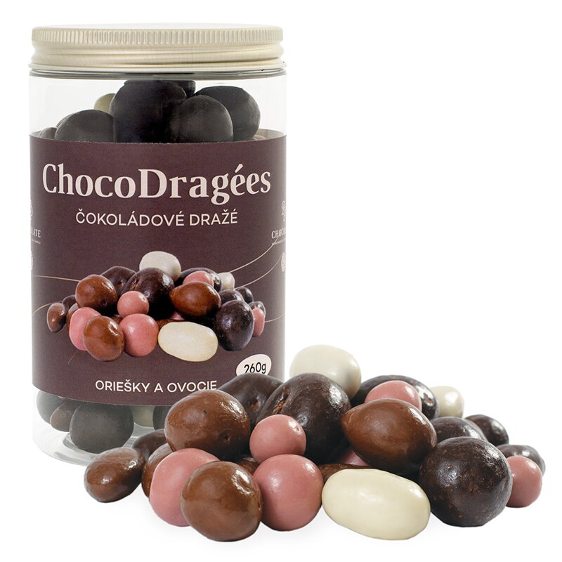 Dražé MIX v mliečnej a horkej čokoláde (260g) Dražé MIX v mliečnej a horkej čokoláde (260g)