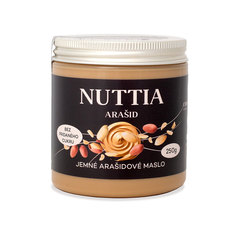 NUTTIA Arašid - Jemné arašidové maslo (250g)