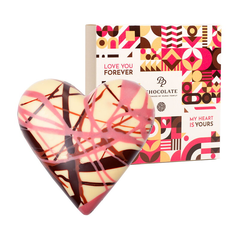 Srdíčko z bílé čokolády s lískovými ořechy (100g)