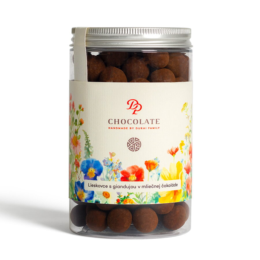 Dražé - Lieskové orechy s giandujou v mliečnej čokoláde (240g)