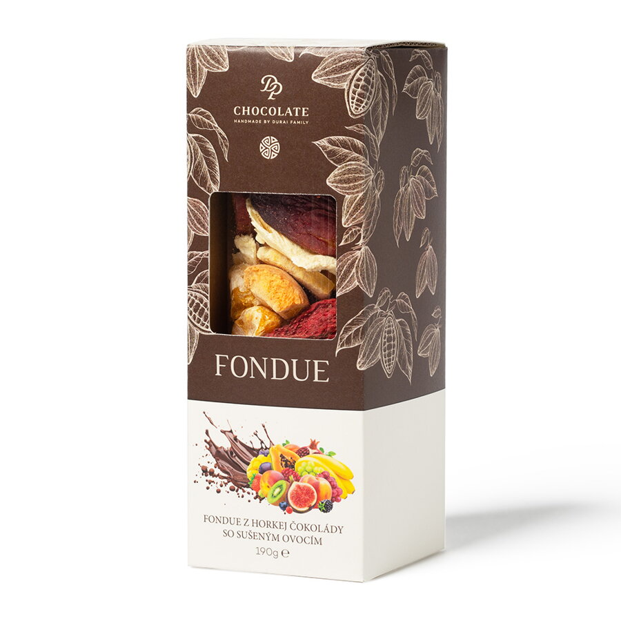 Fondue z horkej čokolády so sušeným ovocím (190g)