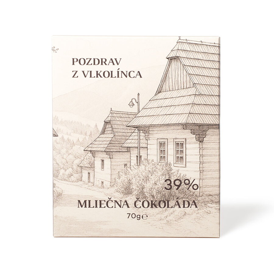 Čokoláda mliečna (70g) Vlkolínec (balenie 50ks)