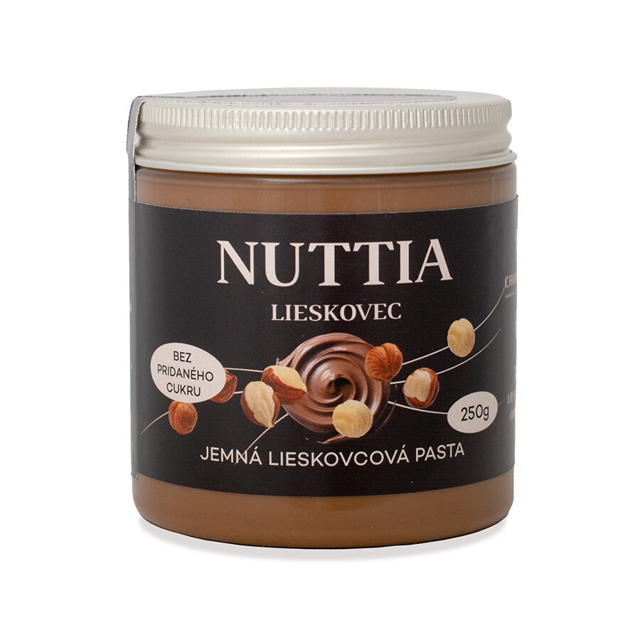 NUTTIA Lieskovec - Jemná lieskovcová pasta (250g)