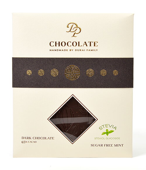 Tabuľková čokoláda Basic bez cukru horká 65% so silicou mäty (70g)