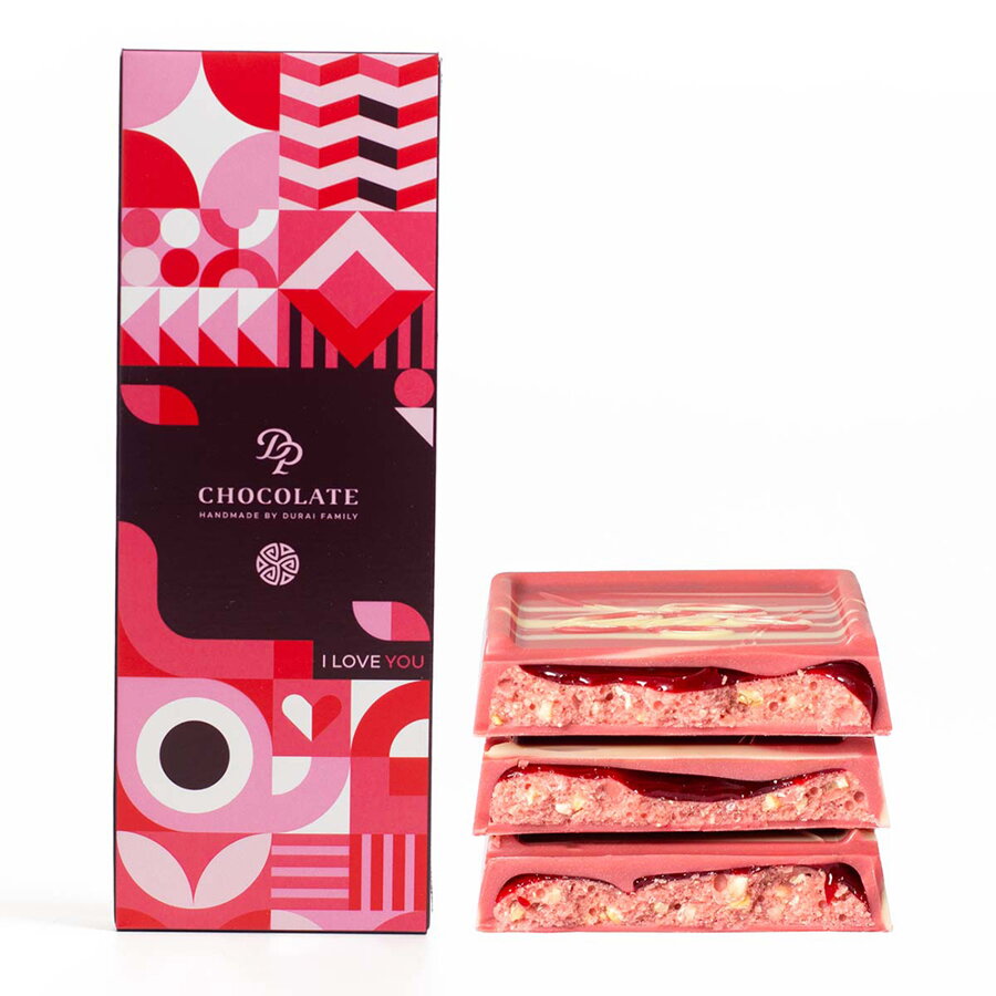 Creamy Crunch Valentín – Malinová s kešu orechmi (100g)