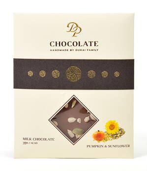 Tabuľková čokoláda Basic mliečna so semenami slnečnice a tekvice (70g)